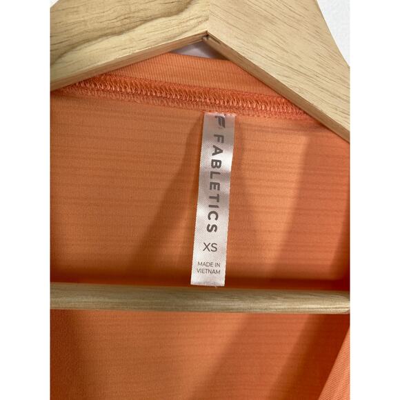 Fabletics Womens Orange Workout Gym Training Running Long Sleeve Tee Size XS - Picture 6 of 9